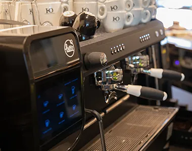 Nahaufnahme der Kaffeemaschine